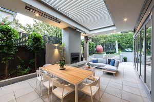 Ultimate Louvre Verandah - with wide bulkheads and fireplace - Melbourne
