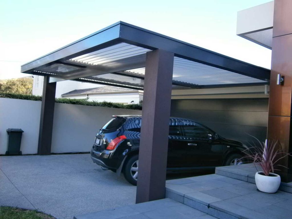 Louvre Carport Melbourne Grey