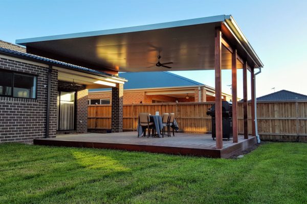1 Insulated Verandah - Solarspan Roof with Merbau Frame over deck1 - Officer-1920